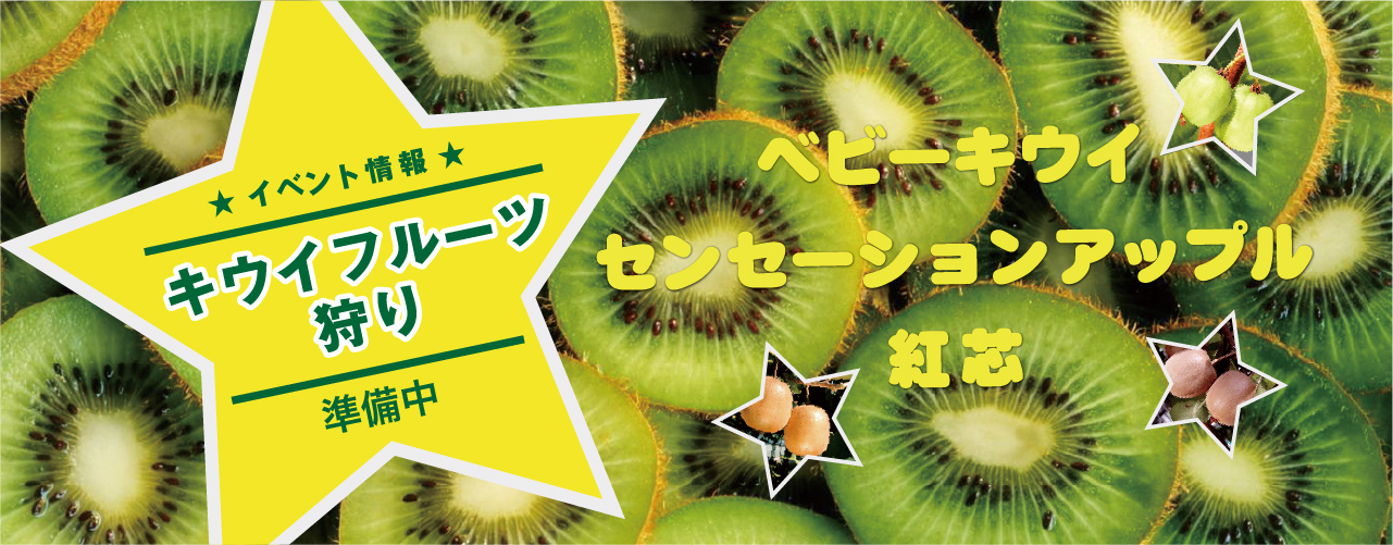 キウイフルーツ狩り準備中のお知らせ